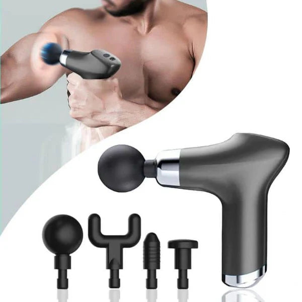 4 Interchangeable Heads Massage Gun (Rechargeable)